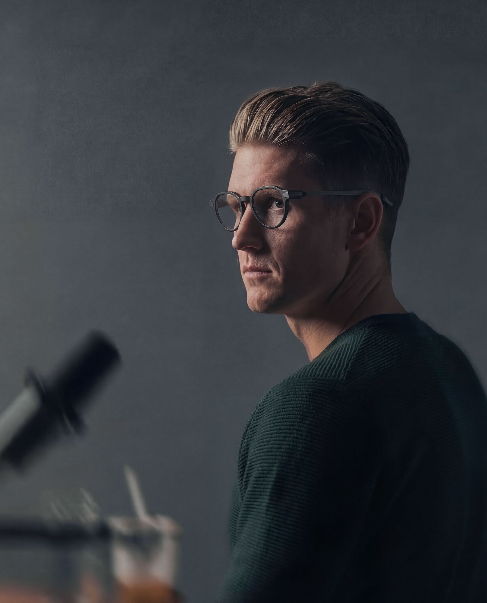 Person wearing Even Realities G2 smart glasses with WacoReader active